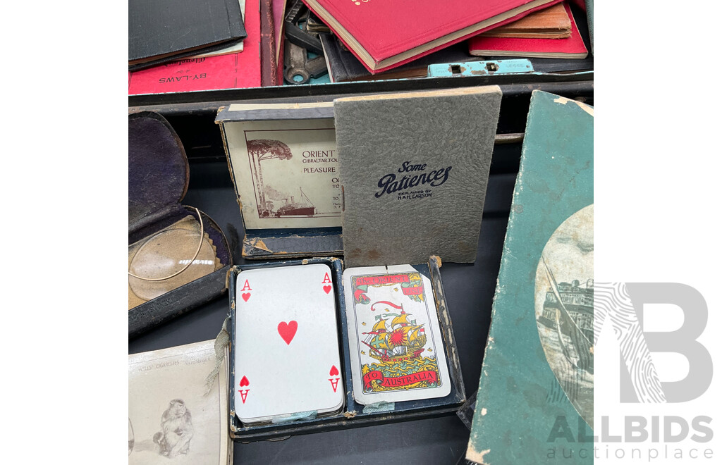 Collection of Assorted Vintage Paper Ephemera, Memorabilia and Collectibles