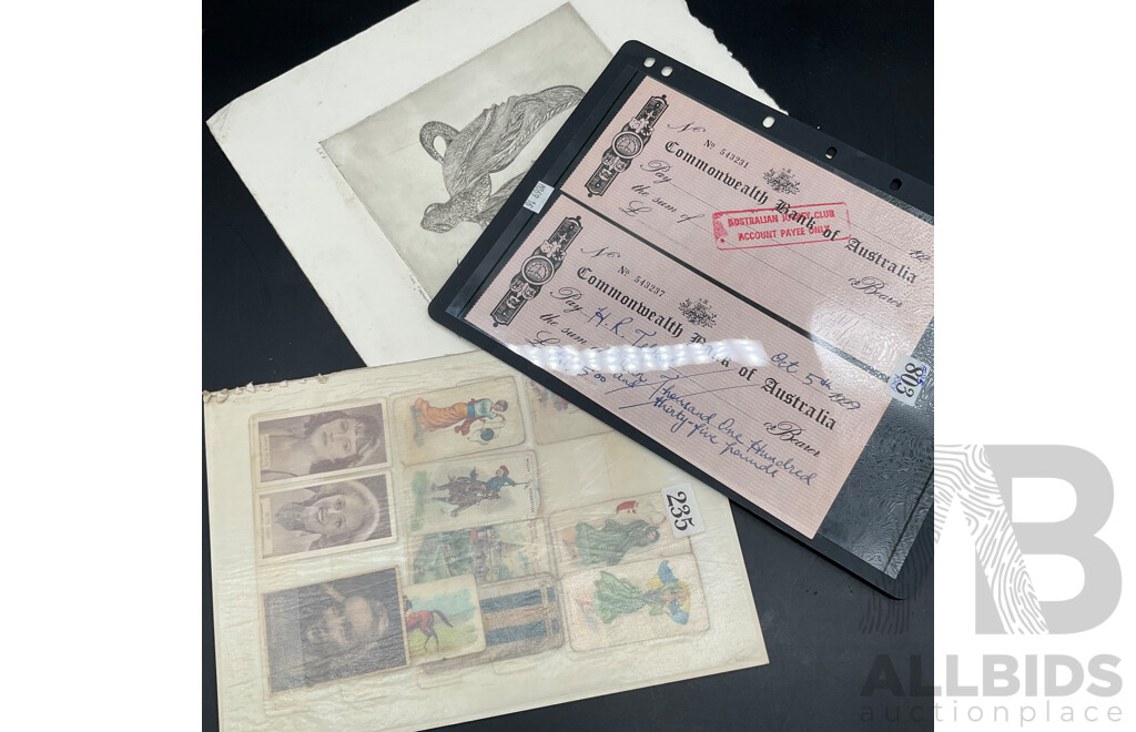 Collection of Assorted Vintage Paper Ephemera, Memorabilia and Collectibles