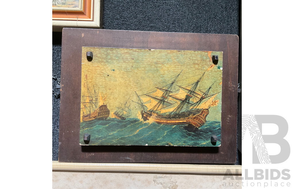 Assorted Framed Vintage Prints and Metal Wall Plaques - Lot of 9