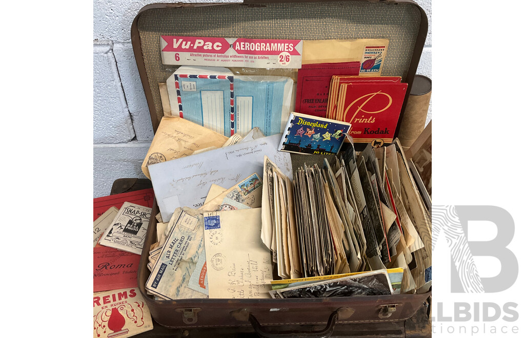 Collection of Vintage Ephemera and Personal Memorabilia, Including Postcards, Letters, Maps, Utility Bills, Bus Timetables, Newspapers, Magazines, Manuals, Photos and More