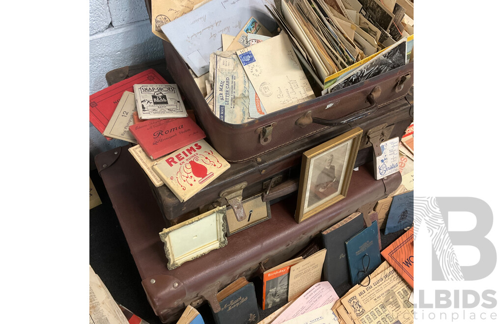 Collection of Vintage Ephemera and Personal Memorabilia, Including Postcards, Letters, Maps, Utility Bills, Bus Timetables, Newspapers, Magazines, Manuals, Photos and More