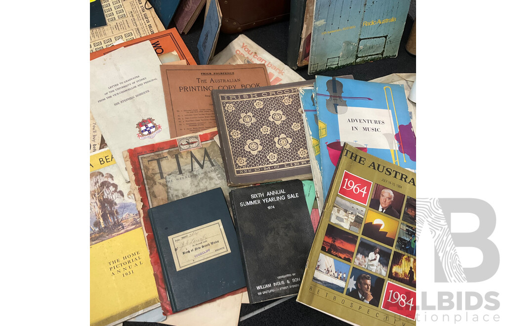 Collection of Vintage Ephemera and Personal Memorabilia, Including Postcards, Letters, Maps, Utility Bills, Bus Timetables, Newspapers, Magazines, Manuals, Photos and More