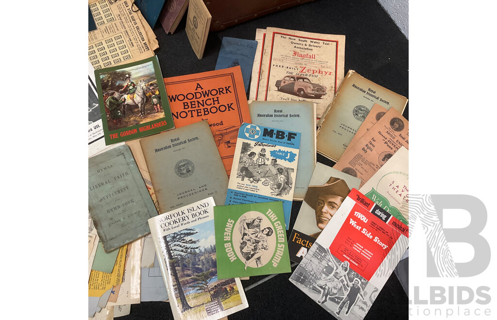 Collection of Vintage Ephemera and Personal Memorabilia, Including Postcards, Letters, Maps, Utility Bills, Bus Timetables, Newspapers, Magazines, Manuals, Photos and More