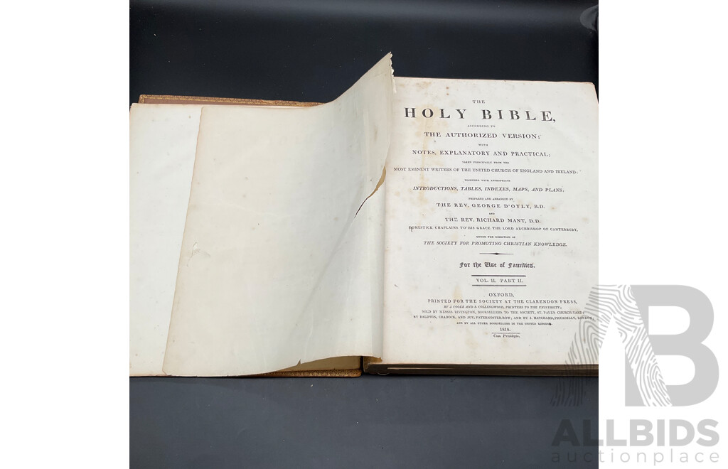 THE HOLY BIBLE, Vol I, Vol II and Vol II Part II