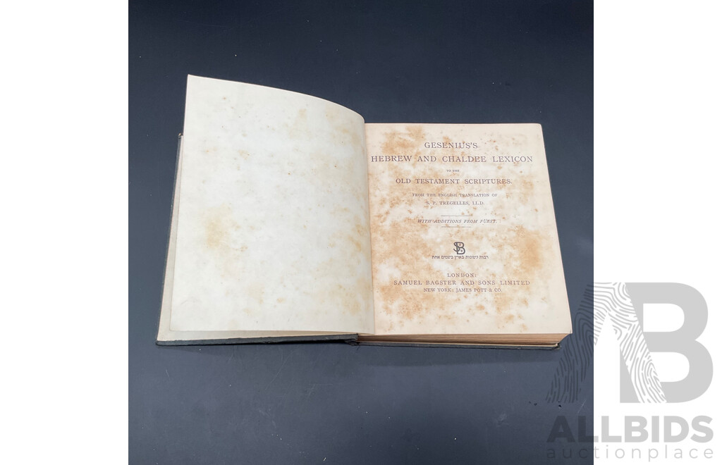 GESENIUS - Herbrew and Chaldee Lexicon to the Old Testament Scriptures