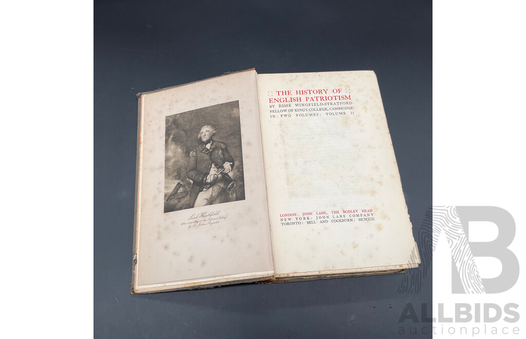 THE HISTORY O ENGLISH PATRIOTISM by Esme Wingfield Stratford - Vol. 1 and Vol. 2