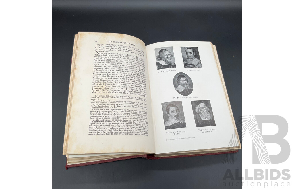 HISTORY of ZIONISM 1600-1918 by Nahum Sokolow - Vol. I and Vol. II