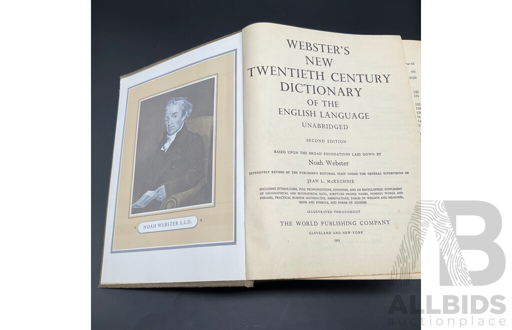 WEBSTER NEW TWENTIETH CENTURY DICTIONARY
