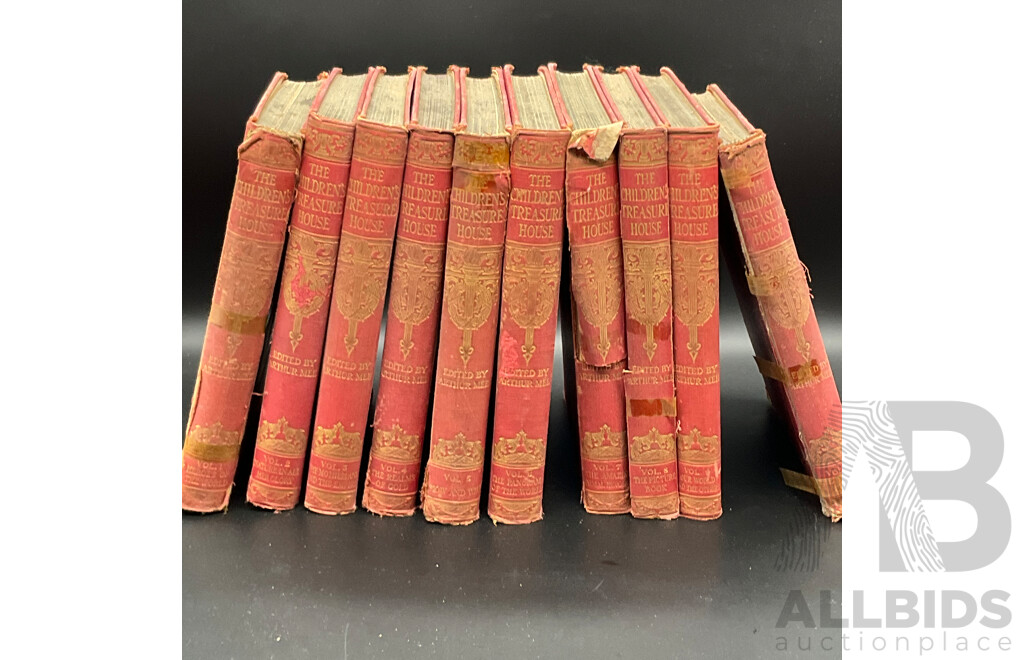 THE CHILDREN'S TREASURE HOUSE, Volumes I to 10 - Lot of 10