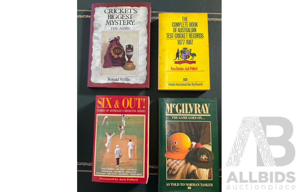 Collection of Vintage & Modern Cricket and Sports Books - Lot of 16