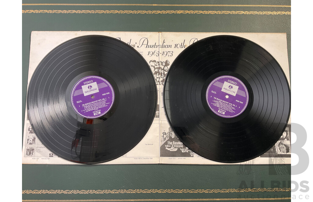 The Beatles – Greatest Hits, Volumes 1 & 2 Australian 10th Anniversary Souvenir Presentation LP Set, 1973