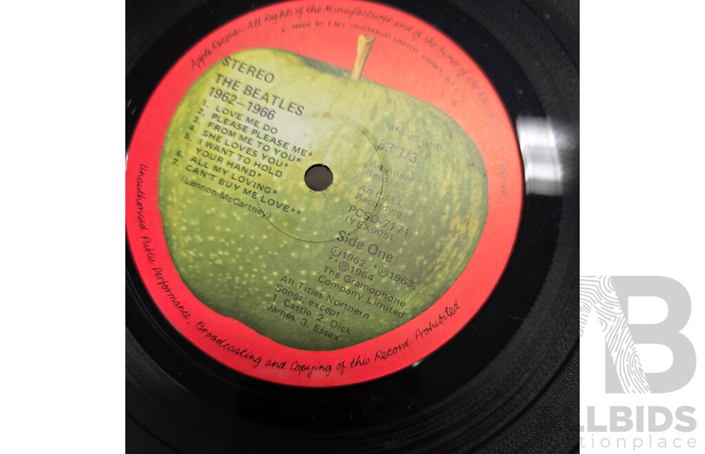 The Beatles - Australian 10th Anniversary Greatest Hits Volumes 1 & 2 (1963-1973) Rare Australian Apple / Parlophone Stereo Double LP Set