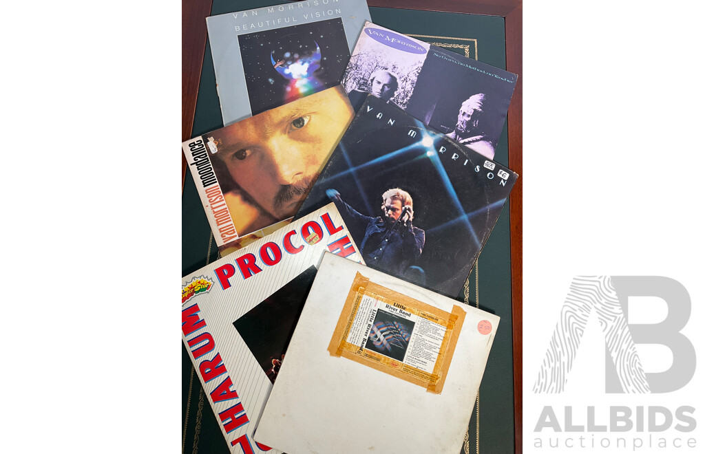 Collection of 6 Vintage LP Records - Including Procol Harum, Little River Band and Van Morrison
