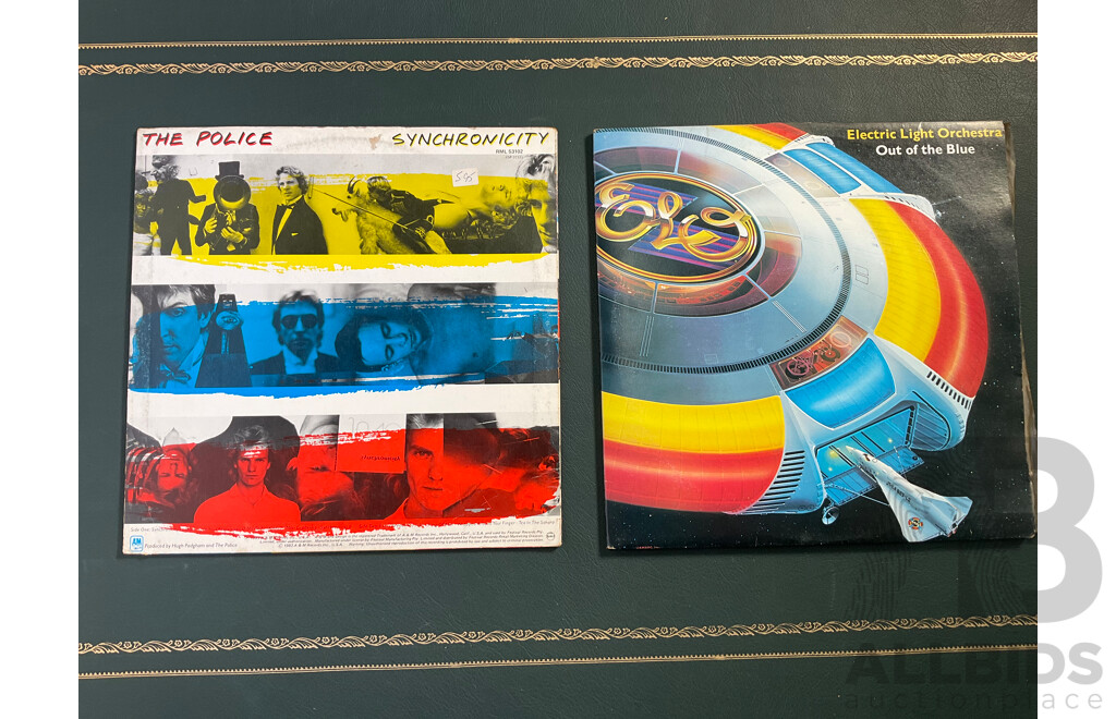 Collection of 4 Vintage LP Records - Including Electric Light Orchestra ''Out of The Blue'', The Police ''Synchronicity'', Sade ''Diamond Life'' and ELO ''Eldorado''