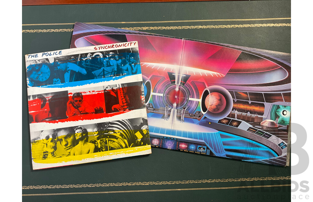 Collection of 4 Vintage LP Records - Including Electric Light Orchestra ''Out of The Blue'', The Police ''Synchronicity'', Sade ''Diamond Life'' and ELO ''Eldorado''