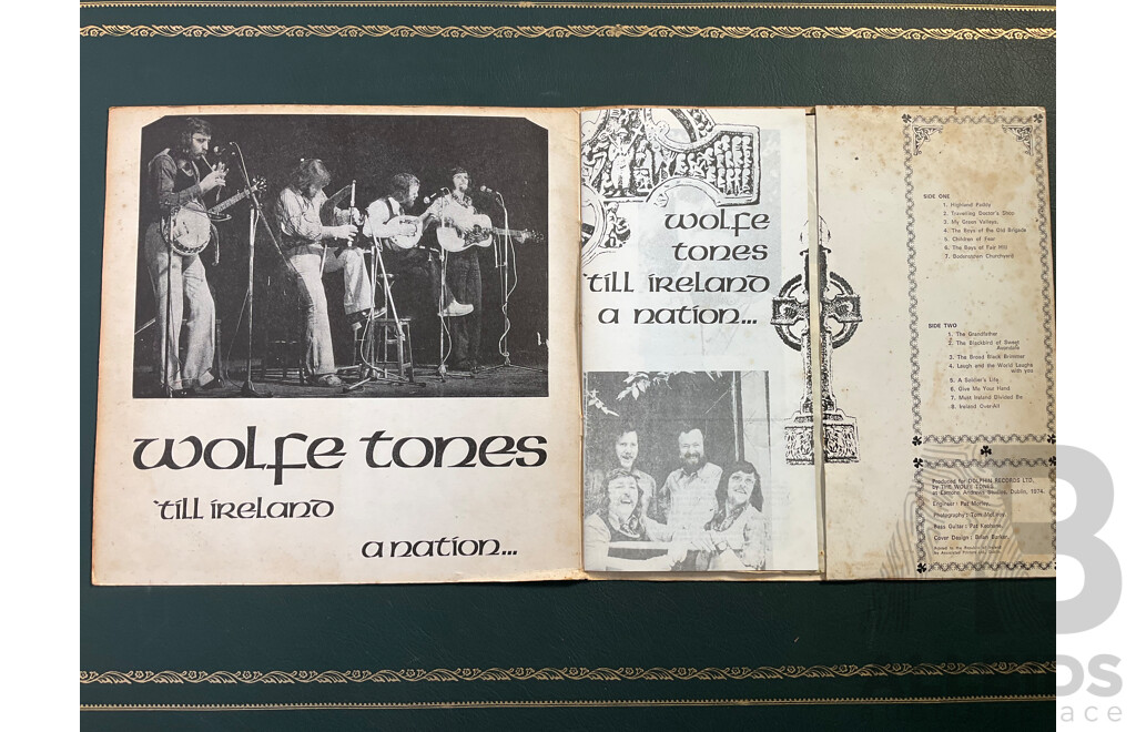 Collection Of6 Vintage LP Records - Including Jean Michel Jarre ''Oxygene, Equinoxe'', Wolfe Tones ''Rifles of The I.R.A., Till Ireland a Nation'', Cluster and Brian Eno ''Cluster & Eno'' and John Stewart ''Bombs Away Dream Babies''