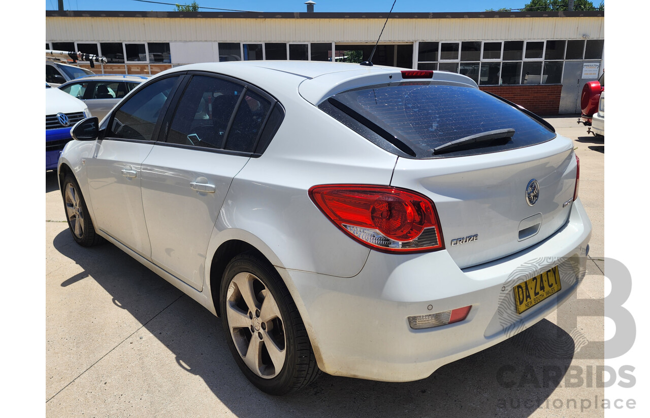 2/2014 Holden Cruze Equipe JH MY14 5d Hatchback White 1.8L