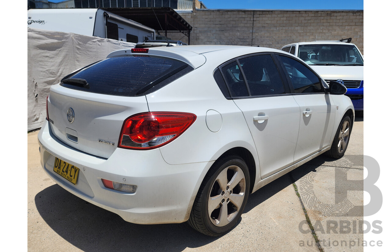 2/2014 Holden Cruze Equipe JH MY14 5d Hatchback White 1.8L