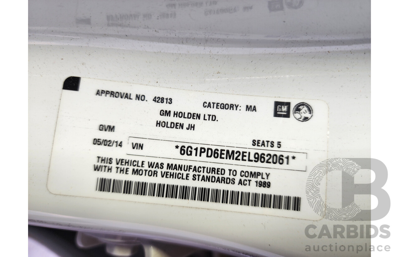 2/2014 Holden Cruze Equipe JH MY14 5d Hatchback White 1.8L
