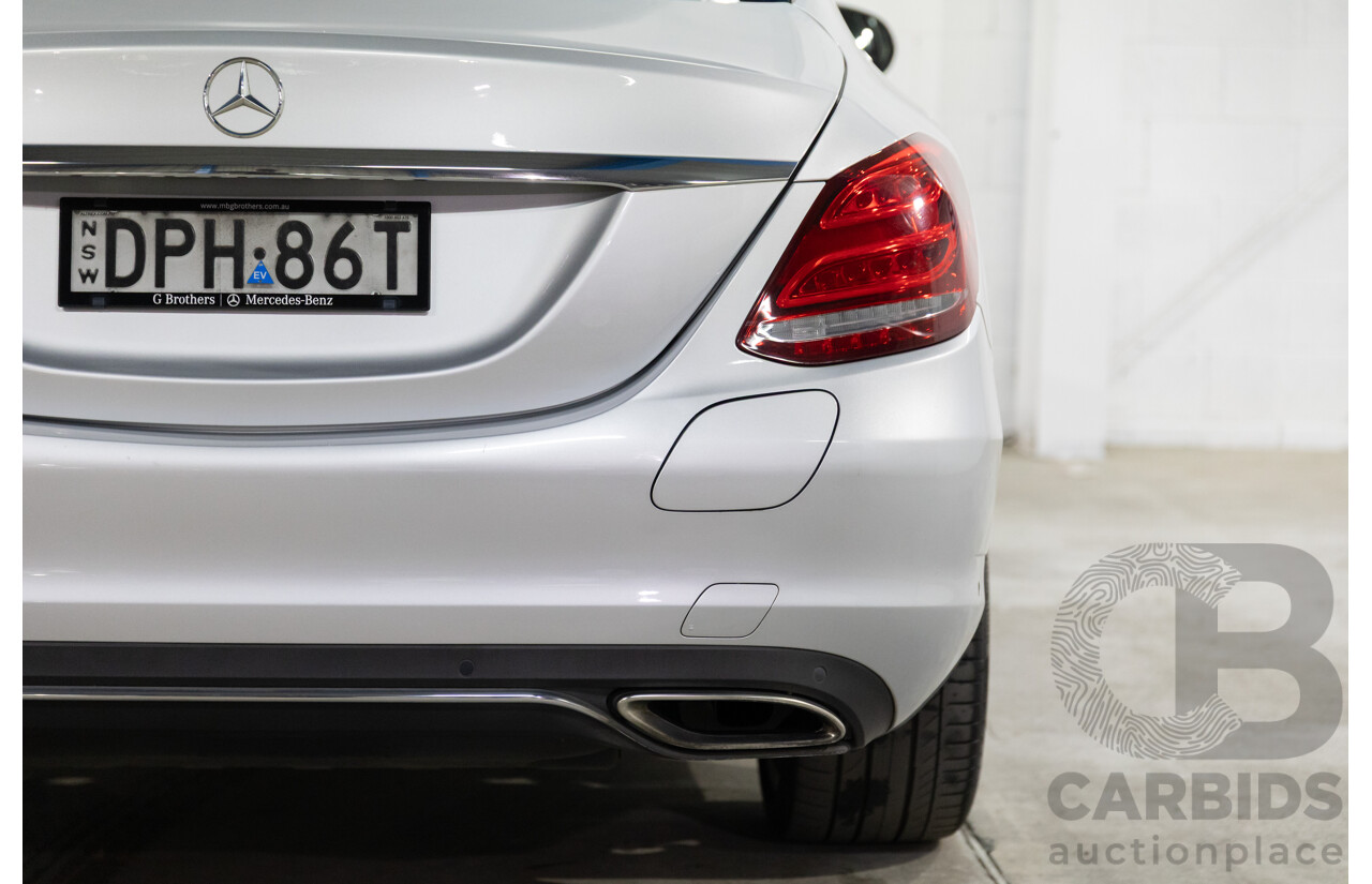 07/2017 Mercedes-Benz C350 e (RWD) 205 MY17 4d Sedan Iridium Silver Turbo 2.0L - 60kW Plug-In Hybrid
