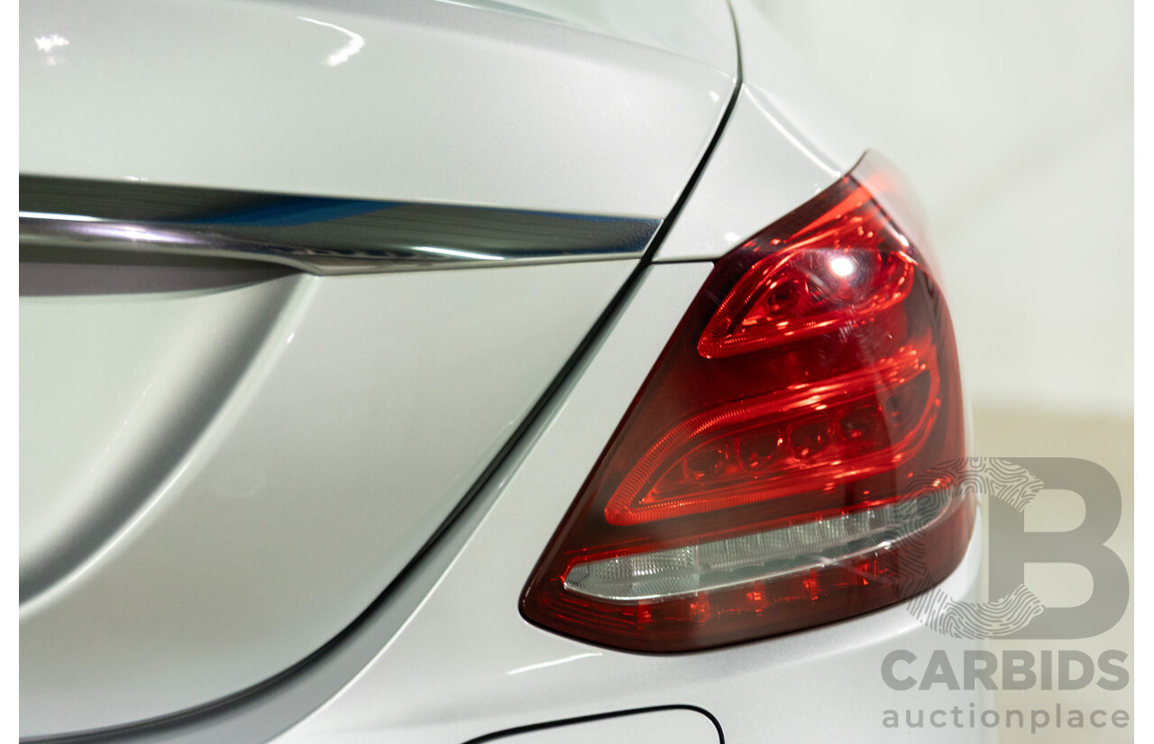 07/2017 Mercedes-Benz C350 e (RWD) 205 MY17 4d Sedan Iridium Silver Turbo 2.0L - 60kW Plug-In Hybrid