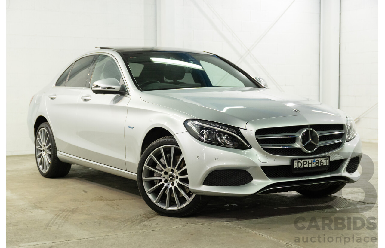 07/2017 Mercedes-Benz C350 e (RWD) 205 MY17 4d Sedan Iridium Silver Turbo 2.0L - 60kW Plug-In Hybrid