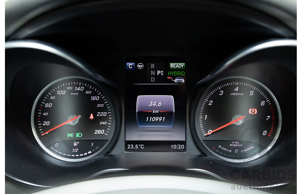 07/2017 Mercedes-Benz C350 e (RWD) 205 MY17 4d Sedan Iridium Silver Turbo 2.0L - 60kW Plug-In Hybrid