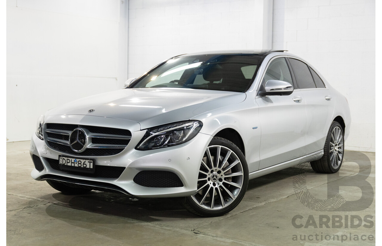 07/2017 Mercedes-Benz C350 e (RWD) 205 MY17 4d Sedan Iridium Silver Turbo 2.0L - 60kW Plug-In Hybrid