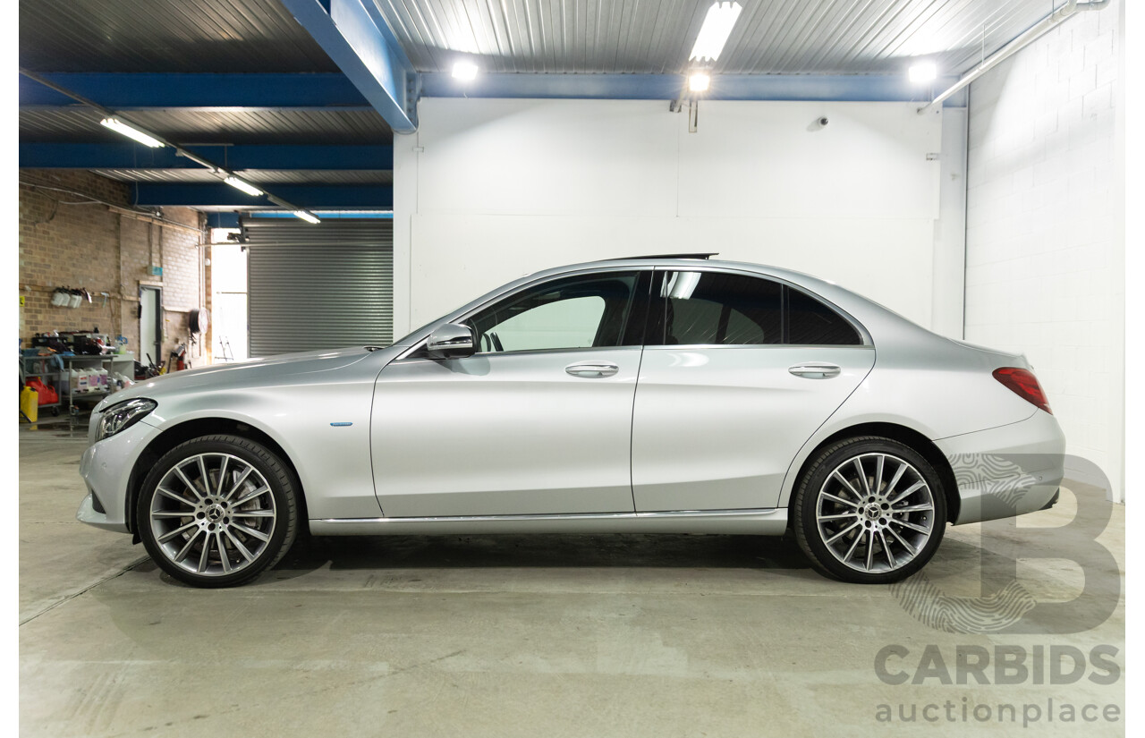 07/2017 Mercedes-Benz C350 e (RWD) 205 MY17 4d Sedan Iridium Silver Turbo 2.0L - 60kW Plug-In Hybrid