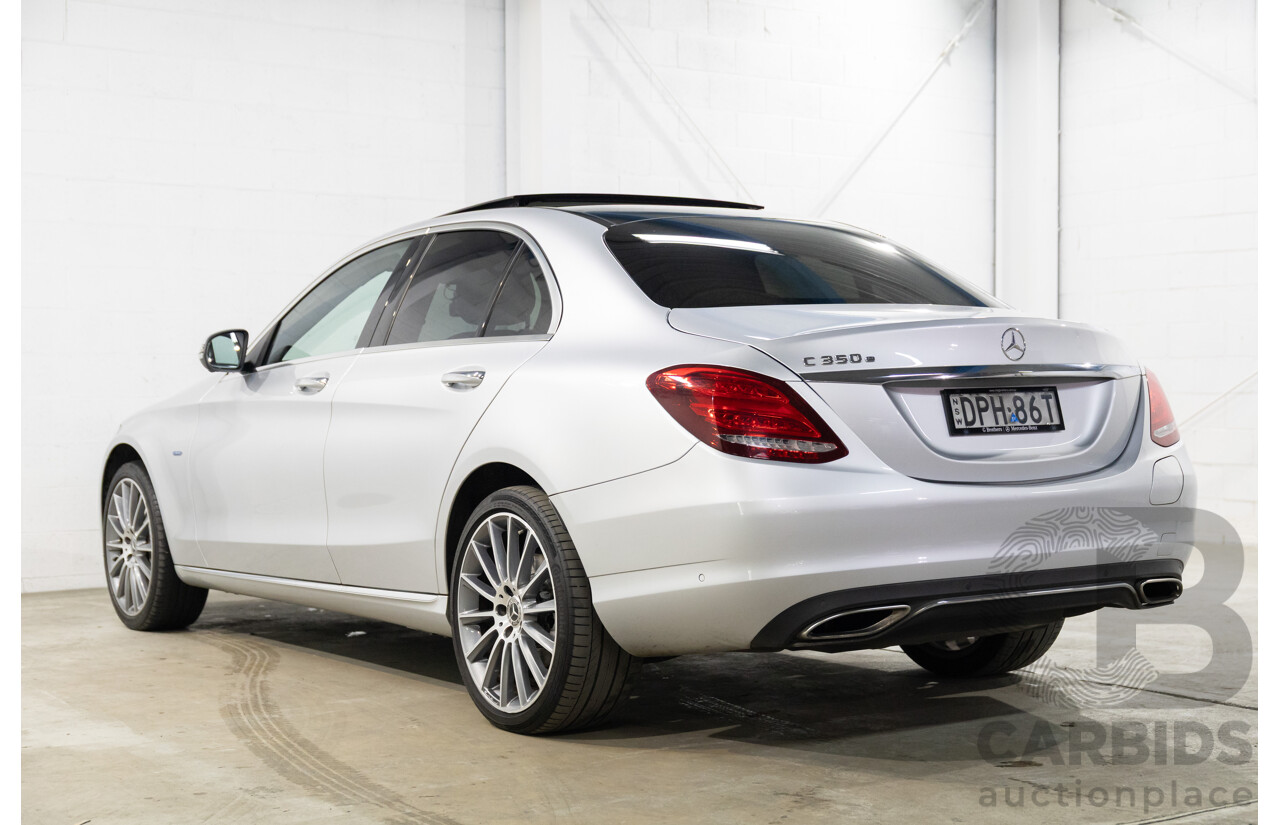 07/2017 Mercedes-Benz C350 e (RWD) 205 MY17 4d Sedan Iridium Silver Turbo 2.0L - 60kW Plug-In Hybrid