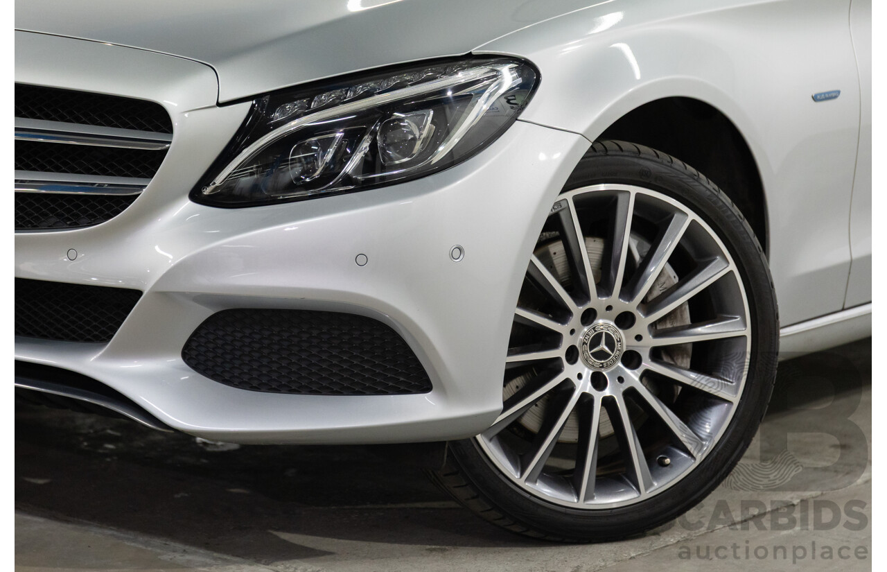 07/2017 Mercedes-Benz C350 e (RWD) 205 MY17 4d Sedan Iridium Silver Turbo 2.0L - 60kW Plug-In Hybrid