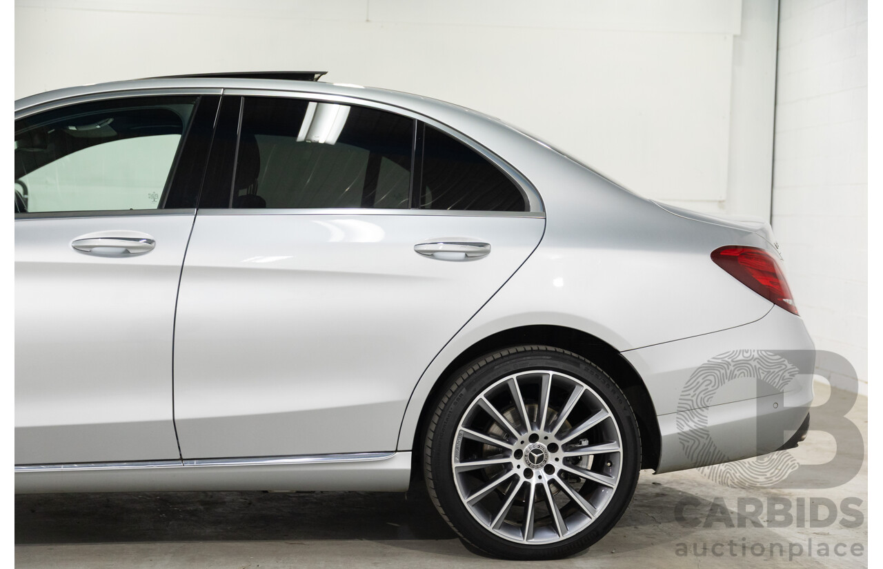 07/2017 Mercedes-Benz C350 e (RWD) 205 MY17 4d Sedan Iridium Silver Turbo 2.0L - 60kW Plug-In Hybrid