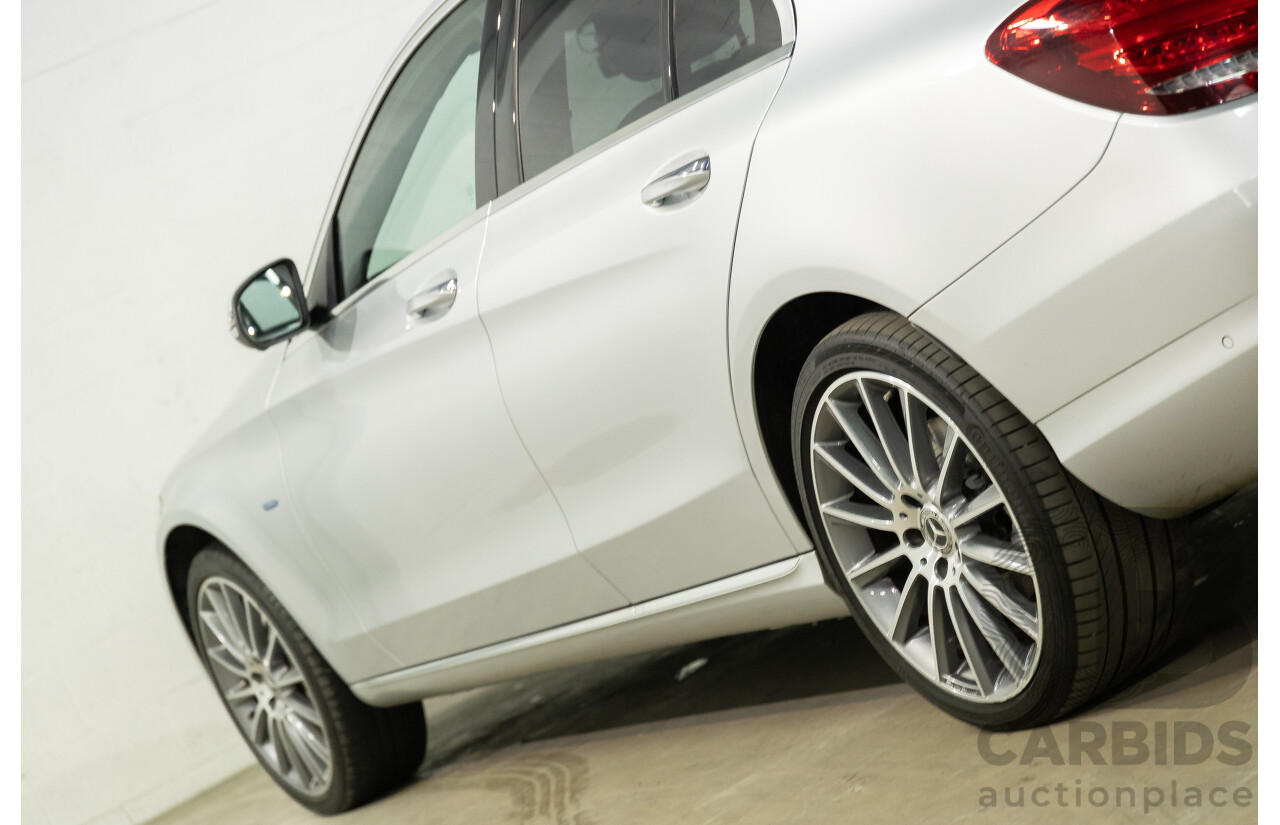 07/2017 Mercedes-Benz C350 e (RWD) 205 MY17 4d Sedan Iridium Silver Turbo 2.0L - 60kW Plug-In Hybrid