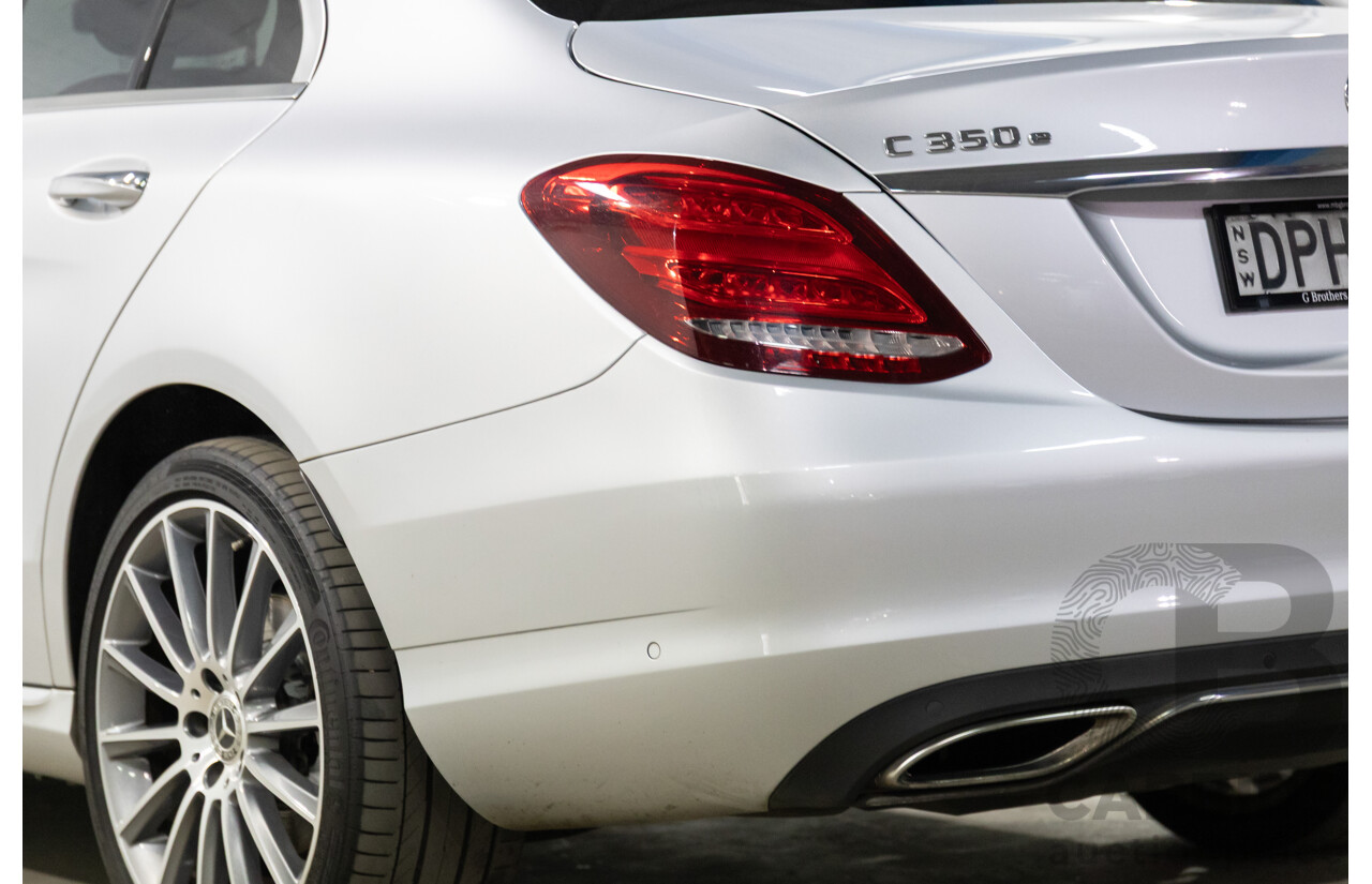 07/2017 Mercedes-Benz C350 e (RWD) 205 MY17 4d Sedan Iridium Silver Turbo 2.0L - 60kW Plug-In Hybrid
