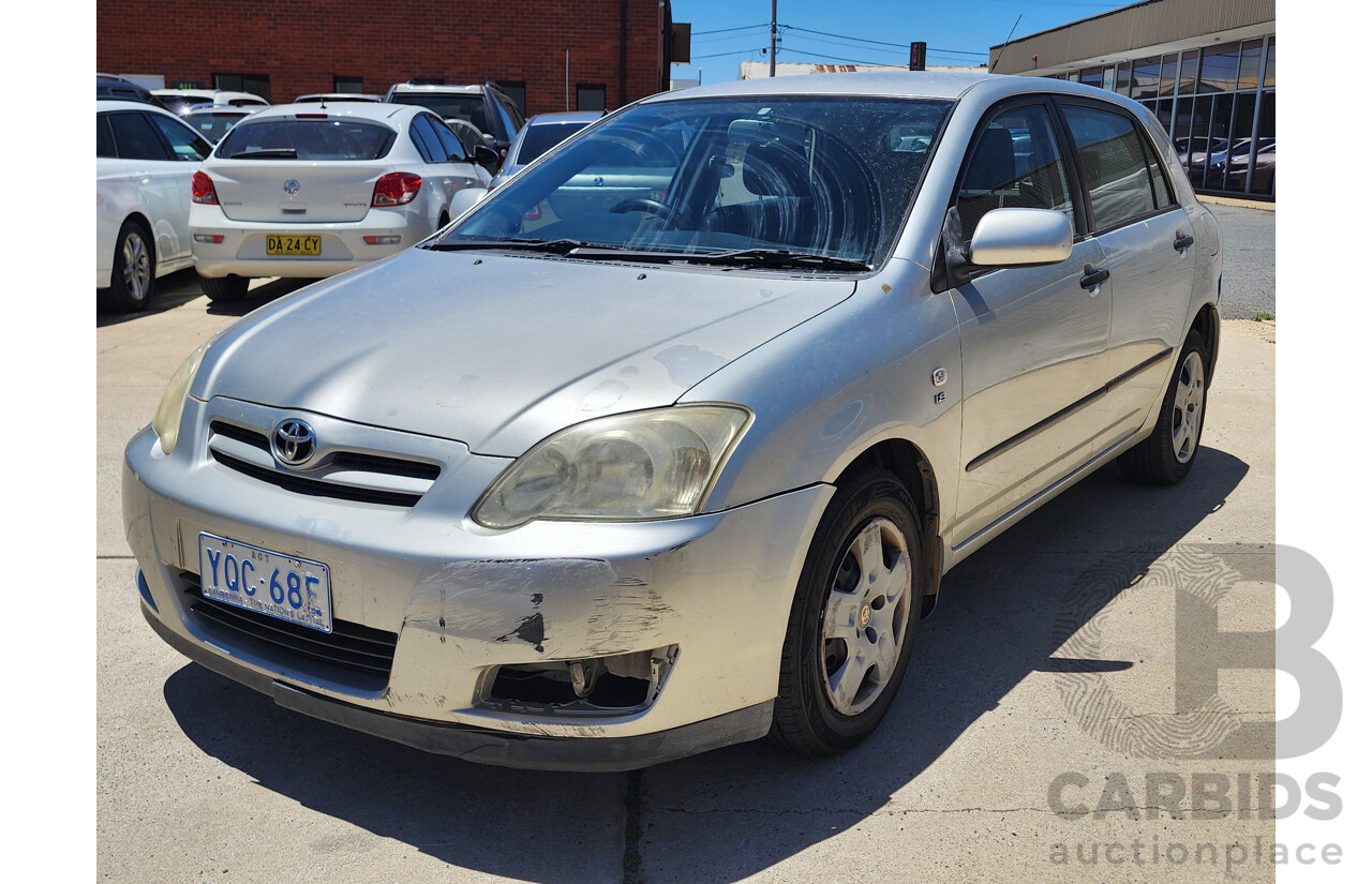 5/2006 Toyota Corolla Ascent ZZE122R 5d Hatchback Silver 1.8L