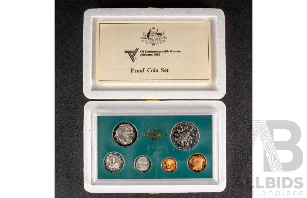 Australian RAM 1982 Six Proof Coin Set, Commonwealth Games
