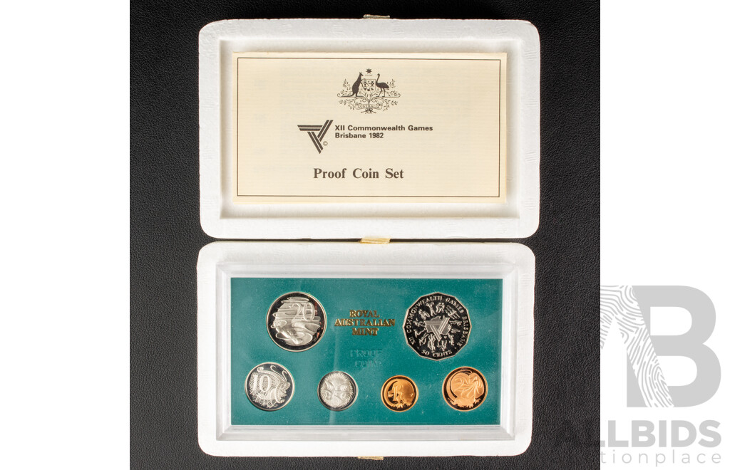 Australian RAM 1982 Six Proof Coin Set, Commonwealth Games