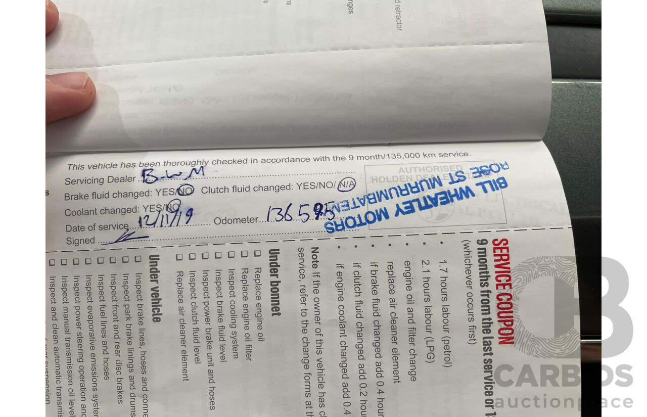 11/2013 Holden VF Calais V 4d Sedan Prussian Steel Metallic V6 3.6L