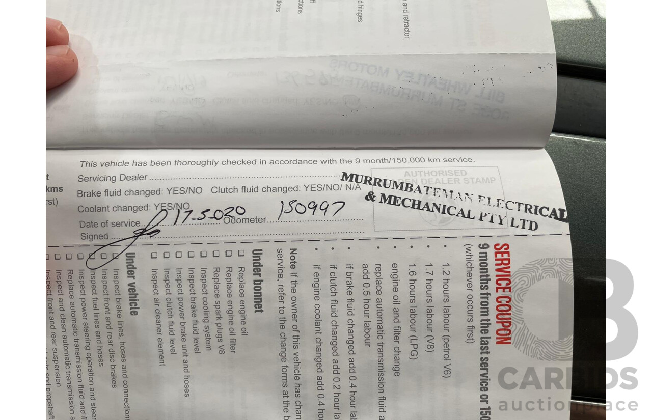 11/2013 Holden VF Calais V 4d Sedan Prussian Steel Metallic V6 3.6L