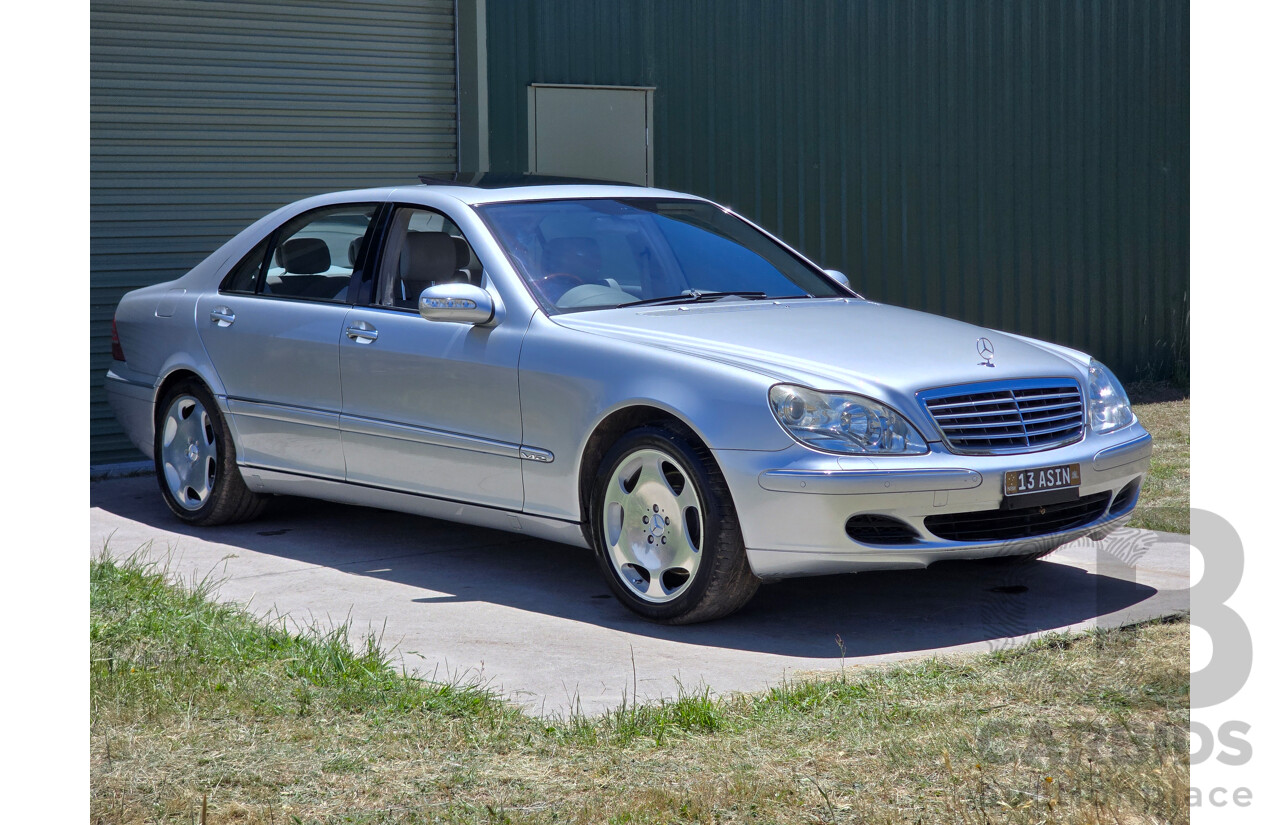 8/2005 Mercedes Benz S600L W220 MY05 4d Sedan Brilliant Silver Metallic Twin Turbo V12 5.5L