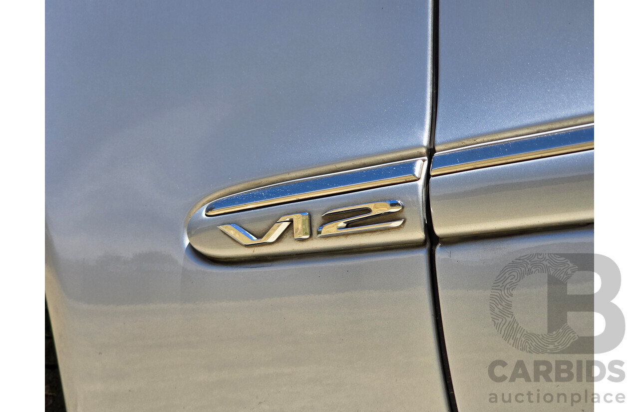 8/2005 Mercedes Benz S600L W220 MY05 4d Sedan Brilliant Silver Metallic Twin Turbo V12 5.5L