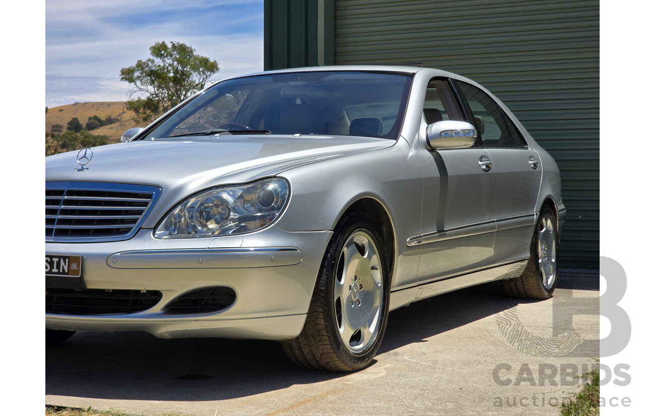 8/2005 Mercedes Benz S600L W220 MY05 4d Sedan Brilliant Silver Metallic Twin Turbo V12 5.5L