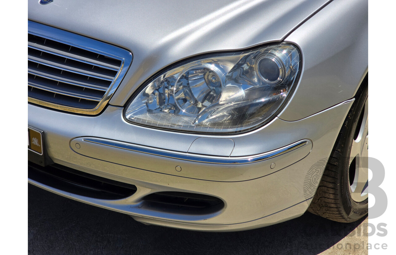 8/2005 Mercedes Benz S600L W220 MY05 4d Sedan Brilliant Silver Metallic Twin Turbo V12 5.5L