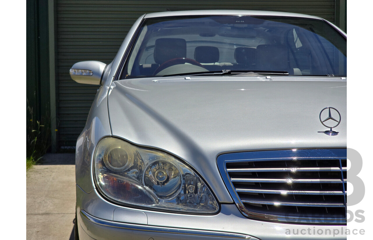 8/2005 Mercedes Benz S600L W220 MY05 4d Sedan Brilliant Silver Metallic Twin Turbo V12 5.5L
