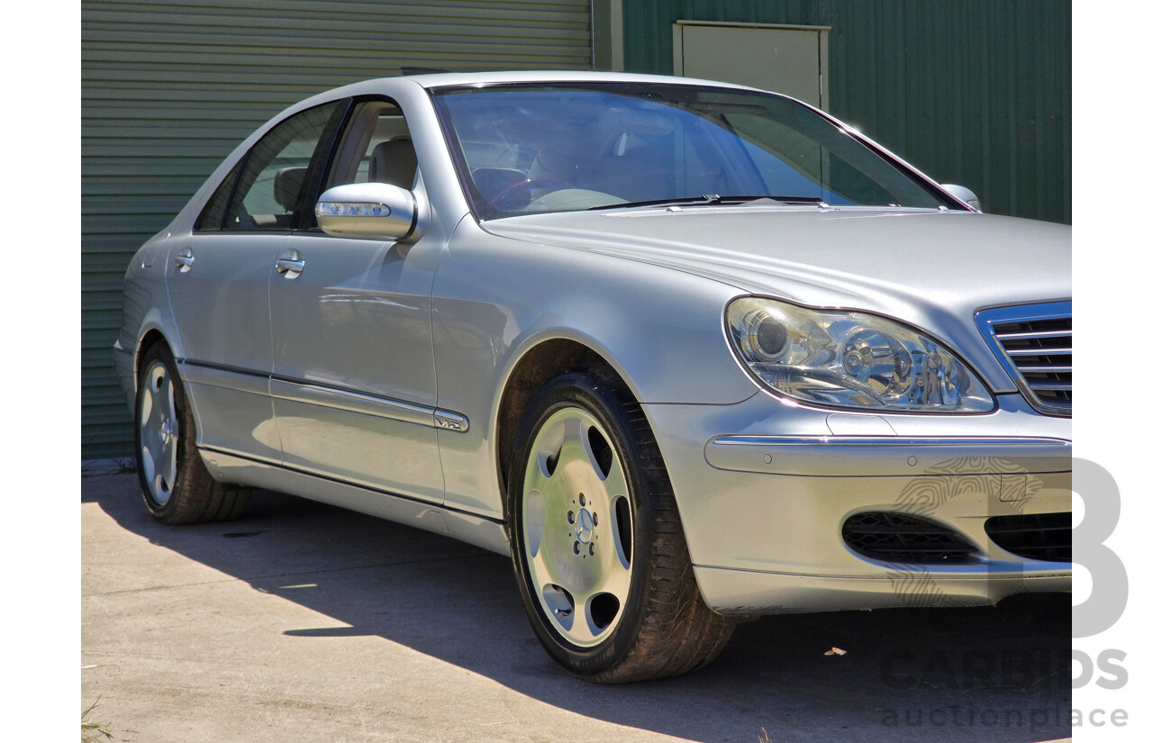 8/2005 Mercedes Benz S600L W220 MY05 4d Sedan Brilliant Silver Metallic Twin Turbo V12 5.5L