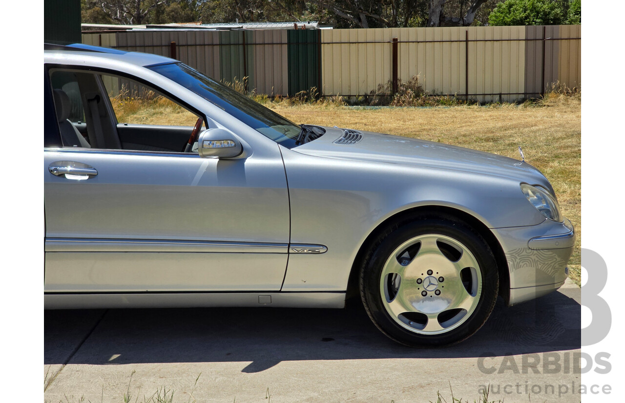 8/2005 Mercedes Benz S600L W220 MY05 4d Sedan Brilliant Silver Metallic Twin Turbo V12 5.5L