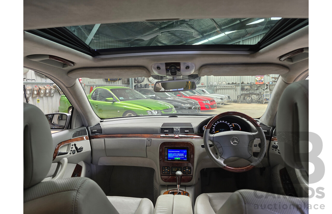 8/2005 Mercedes Benz S600L W220 MY05 4d Sedan Brilliant Silver Metallic Twin Turbo V12 5.5L