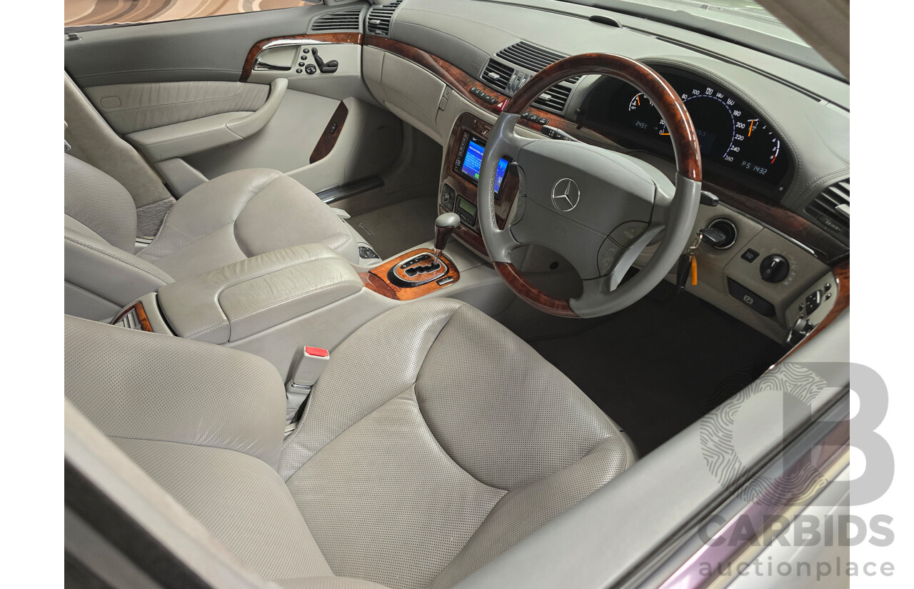 8/2005 Mercedes Benz S600L W220 MY05 4d Sedan Brilliant Silver Metallic Twin Turbo V12 5.5L