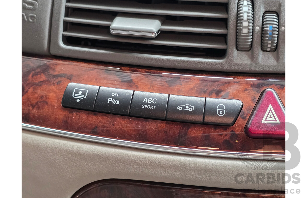 8/2005 Mercedes Benz S600L W220 MY05 4d Sedan Brilliant Silver Metallic Twin Turbo V12 5.5L