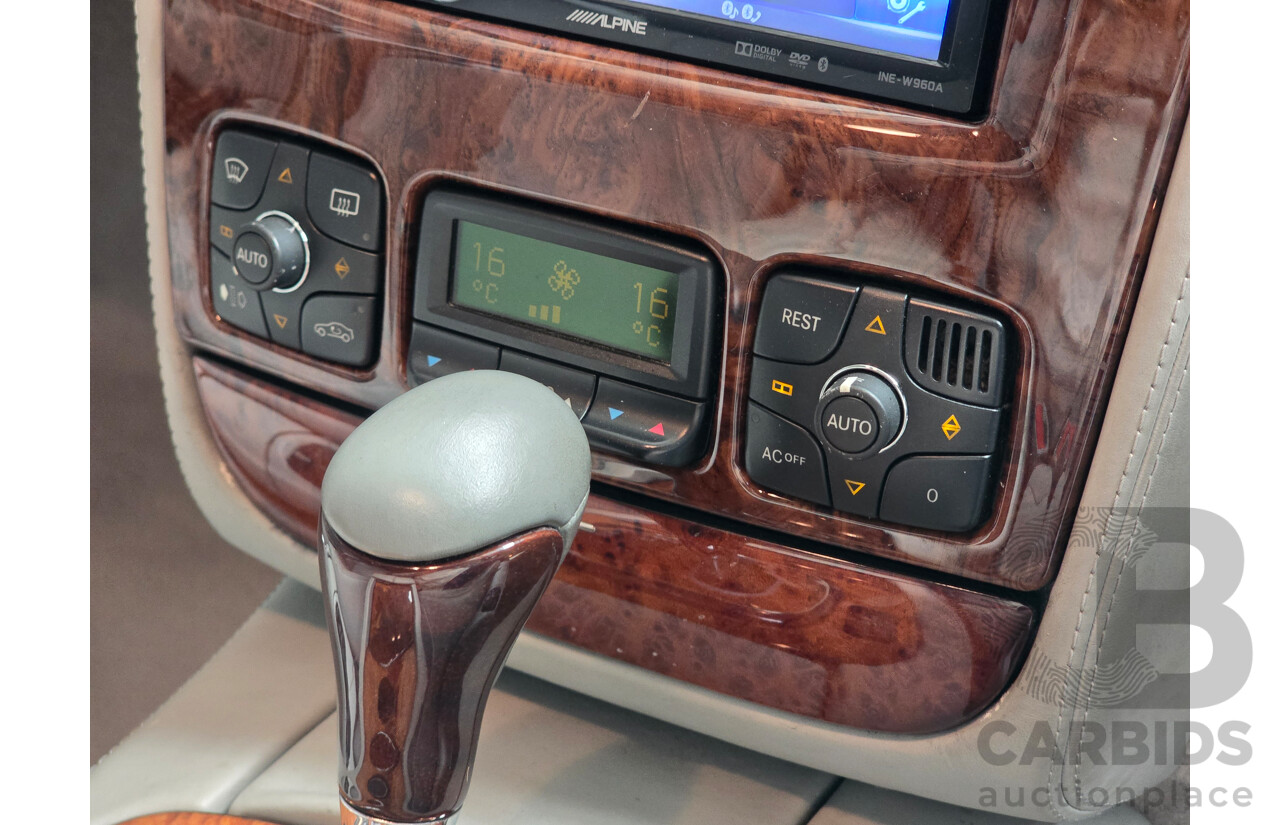 8/2005 Mercedes Benz S600L W220 MY05 4d Sedan Brilliant Silver Metallic Twin Turbo V12 5.5L